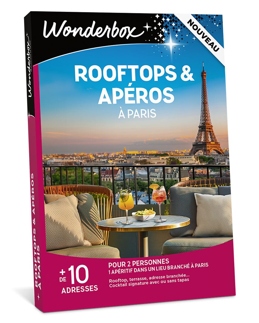 WONDERBOX - Rooftops & Apéros À Paris - Coffret Cadeau - Idée Cadeau Gastronomie