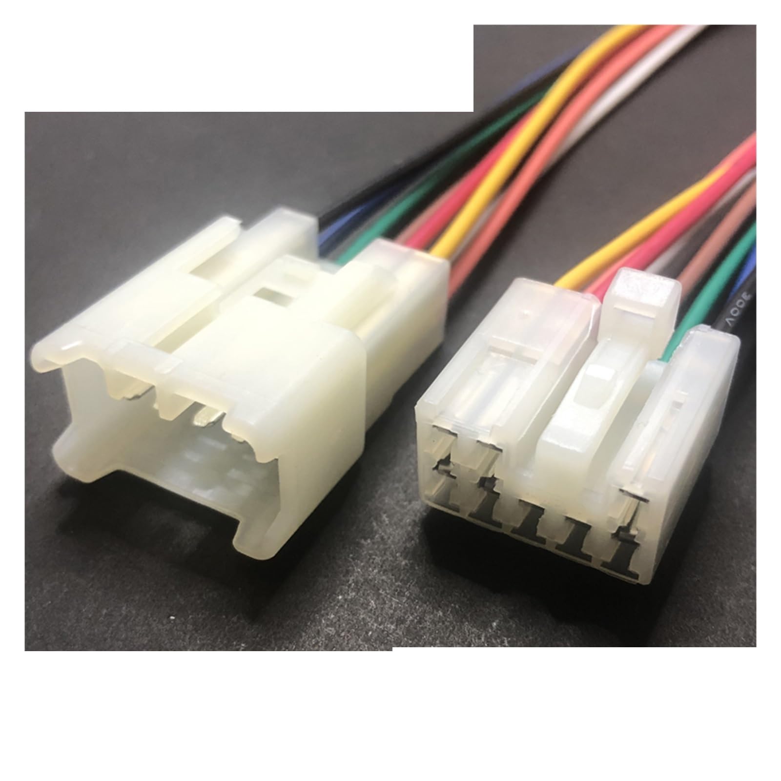 EVURU Dj7061a-2.3 Car Harness Connector 6/8 / 10/12 Pin CD Audio Power Mg620153 Cable Male Female Butt Socket Wire Length 15cm (Color : 8p Strip line, Size : 5sets)