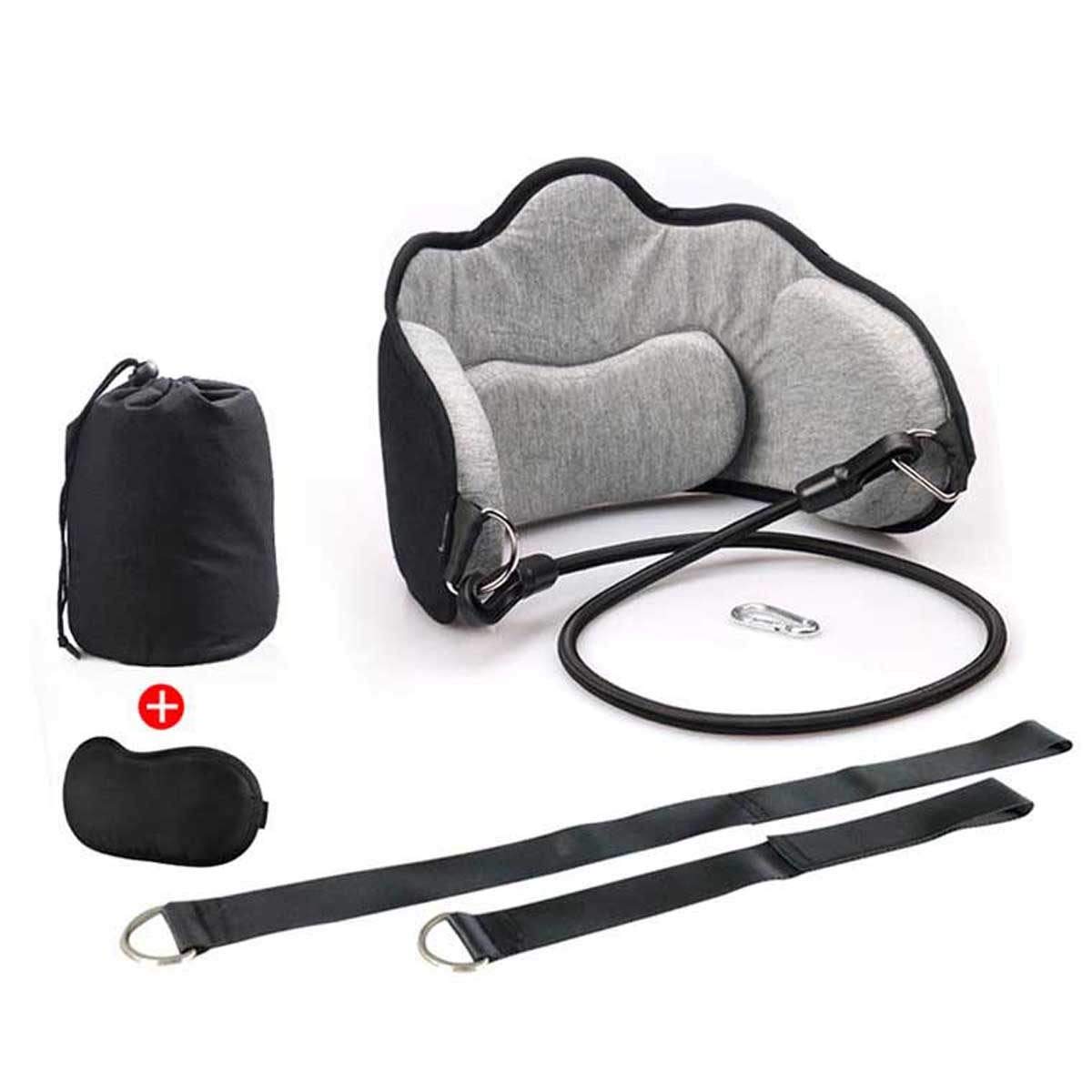 Cervical Traction Hammock for Neck and Head with Eye Mask, Durable Portable Neck Relief Hammock & Relaxation Sling for Neck Pain & Shoulder Tension Relief & Physical Therapy, Gift for Mom Dad