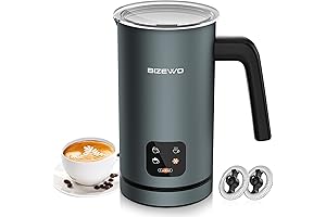 Frother for Coffee, Milk Frother, 4 IN 1 Automatic Warm and Cold Milk Foamer