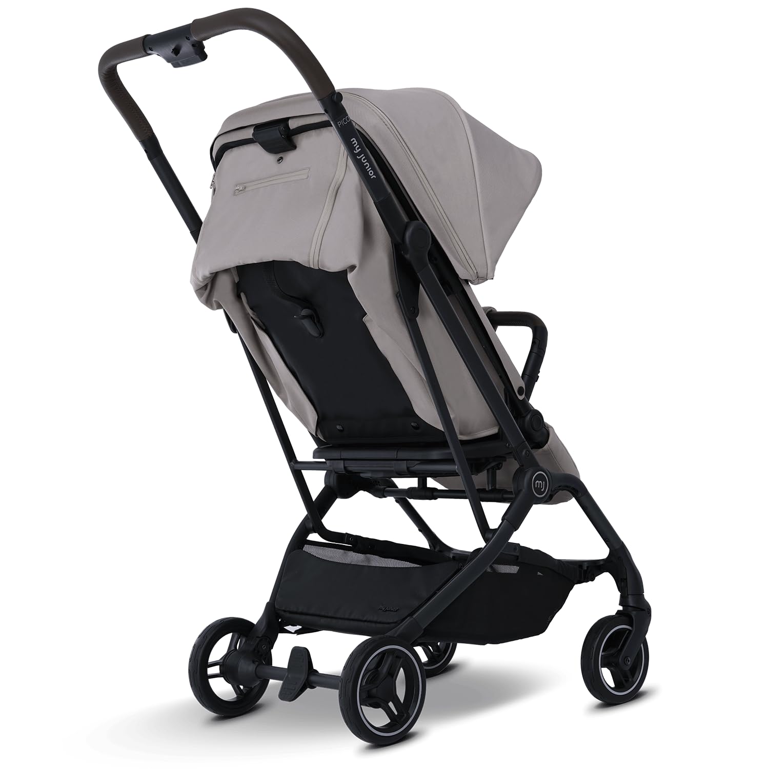 my junior® PICO³⁶⁰ | bis 22kg | 360° rotierbare Sitzeinheit | ergonomische Liegeposition | großes UV50+ Sonnenverdeck | 2 Belüftungsfenster - Chai Latte