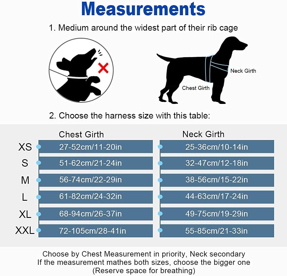 ThinkPet No Pull Harness Breathable Sport Harness - Escape Proof/Quick Fit Reflective Padded Dog Safety Vest with Handle Back/Front Clips, Easy for Walking Training XXL Light Blue