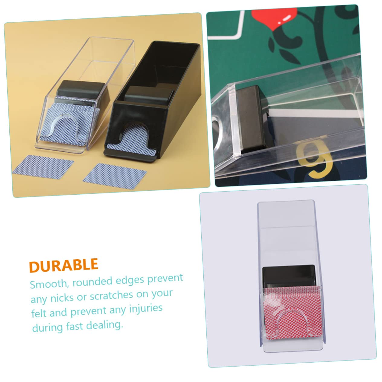 Distributore di Carte da Gioco Portatile 1 Pz in Acrilico | Uso per Scacchi e Giochi di Famiglia, Struttura Heavy-duty Bordi Arrotondati, Finitura Resistente
