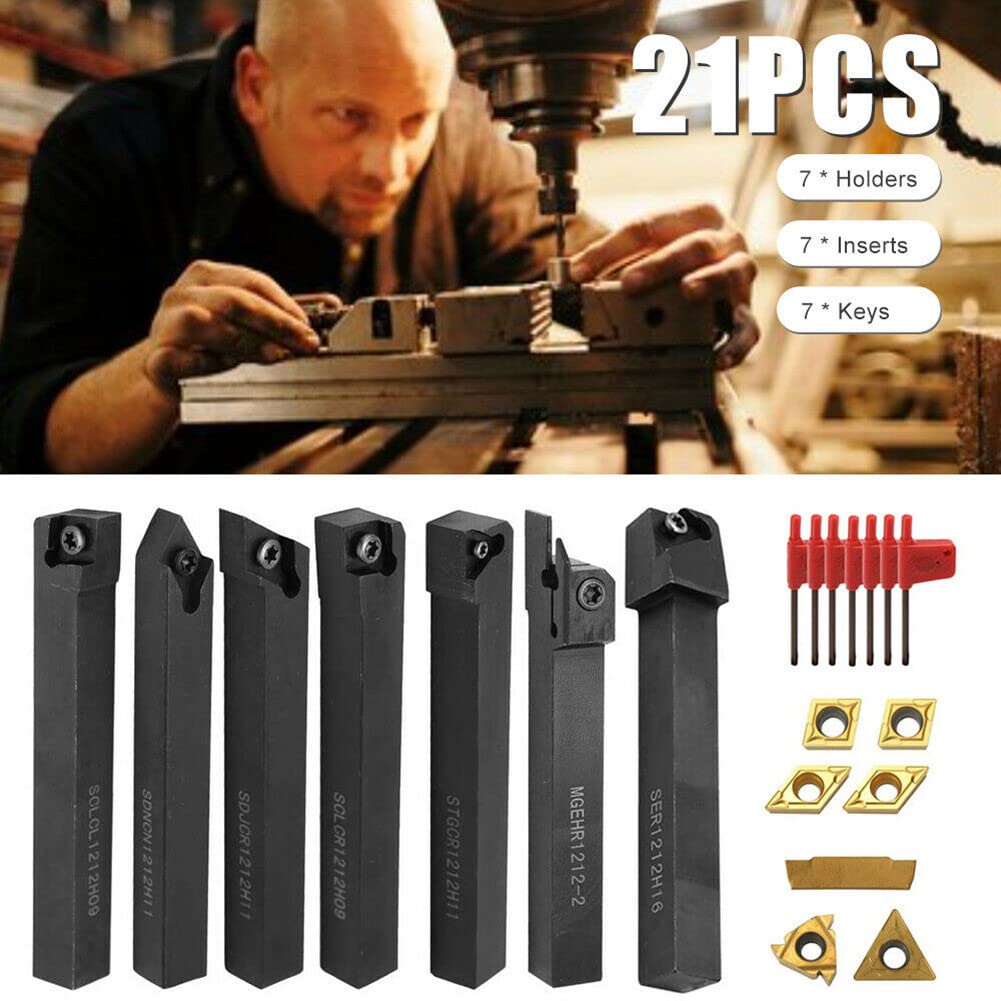 Mini Tornio, Set di Barre di Alesatura Tornio di Metallo 9 Pezzi 12 Mm