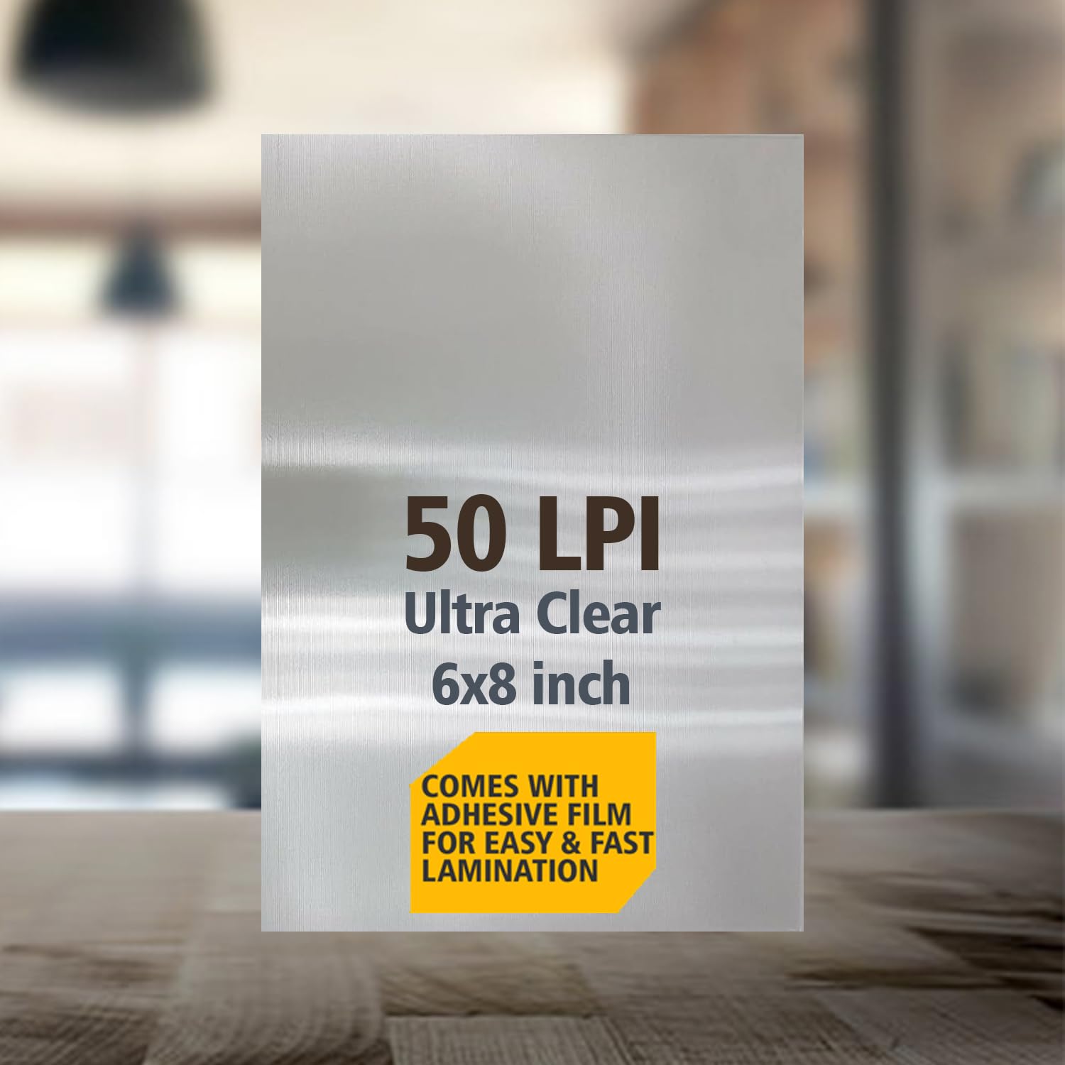 Lenticular Sheet 50 lpi 6x8 inch with Adhesive Back for Flip, Motion, 3D Print (6x8 (5 pcs))