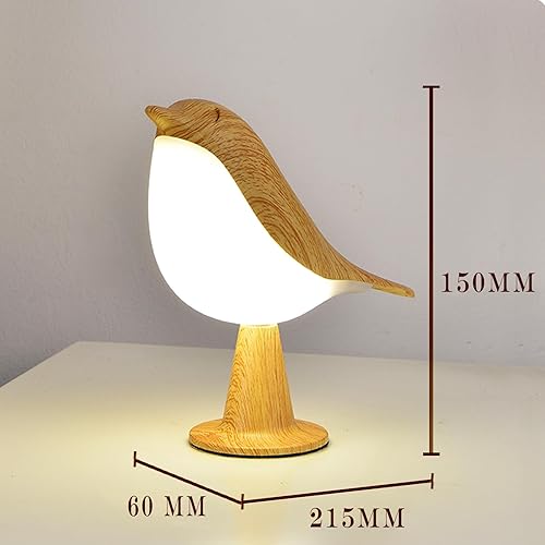 Miniatura 5 de Linda lámpara de mesa de pájaro lámpara de noche para niños, luz ambiental de urraca, lámpara de escritorio LED para oficina, sala de estar,