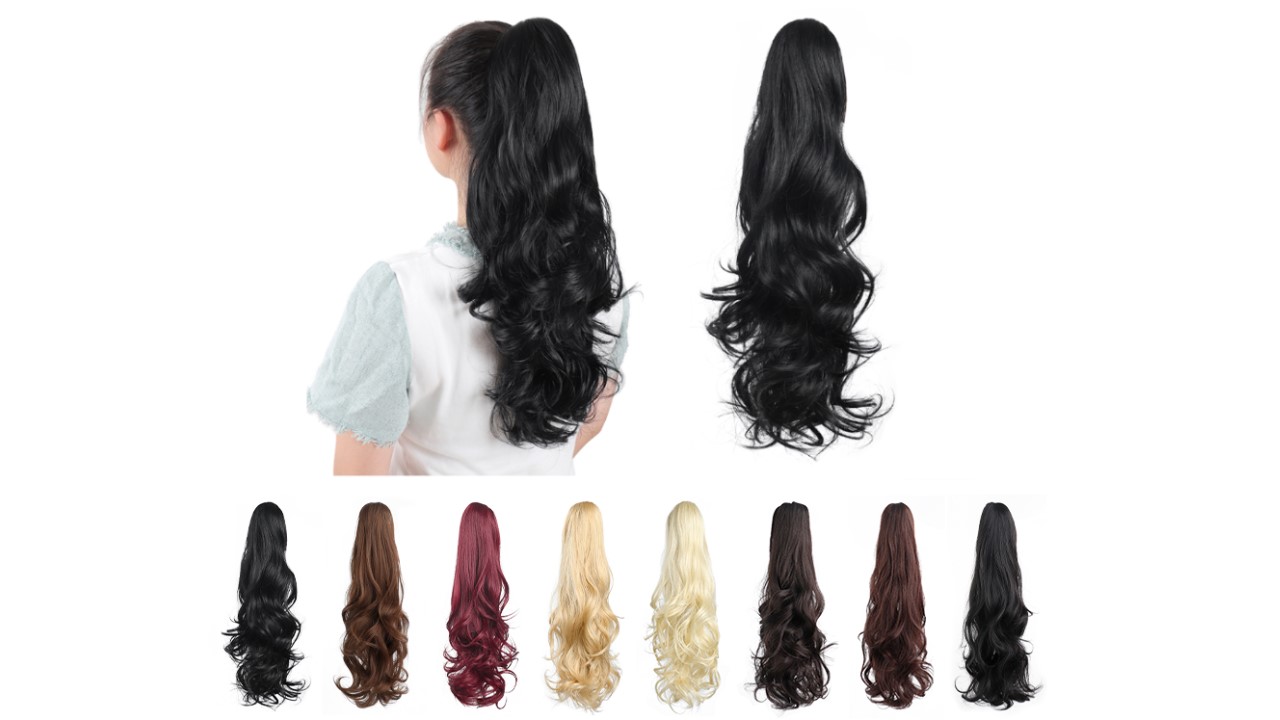 Wavy Ponytail Extension Claw Clip Synthetic 16\
