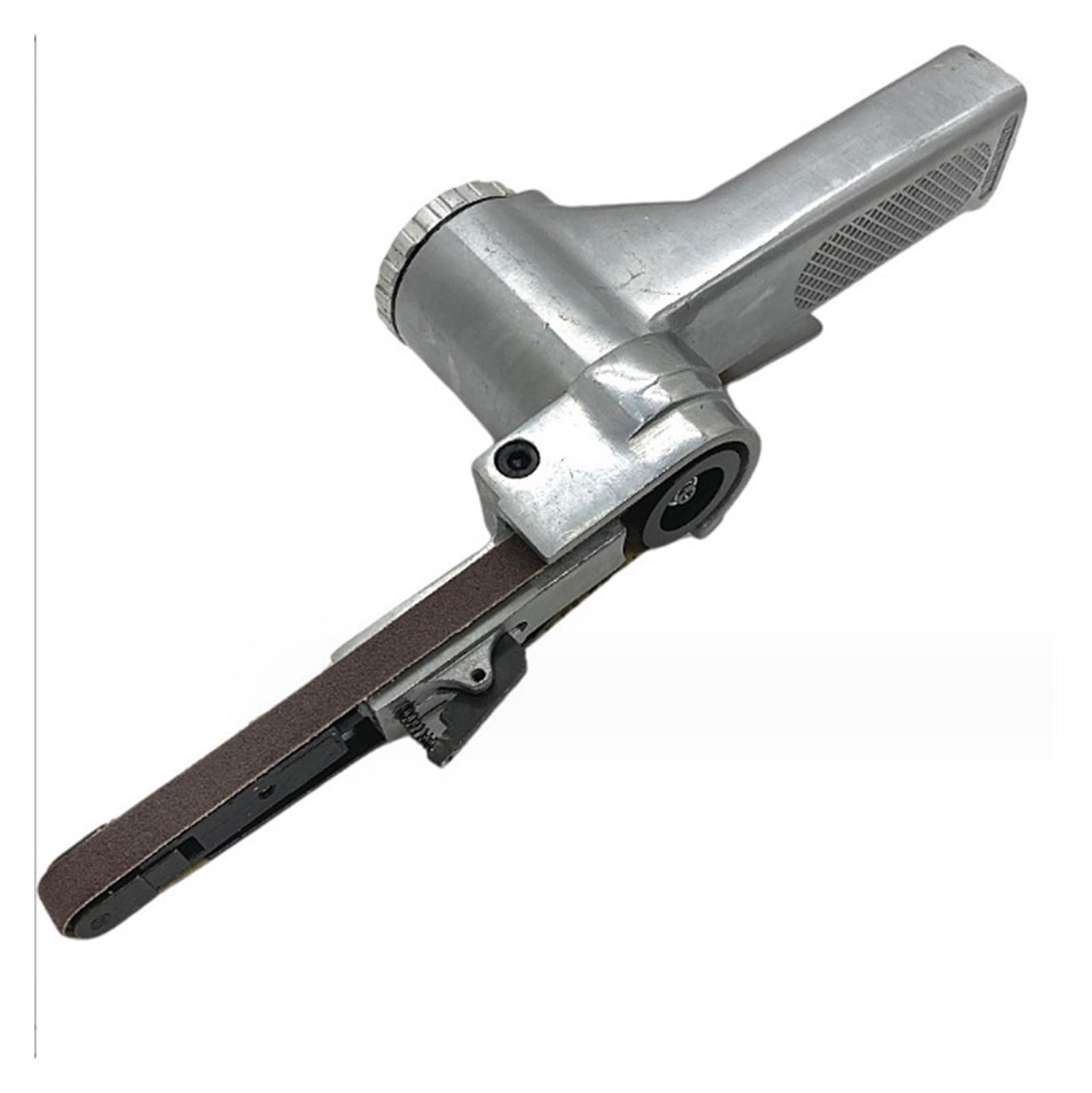 Csdasw Silver Mini Handled Polishing Tool Air Belt Grinding Grinder Sander With Air Hose Fitting Jewellery Diy
