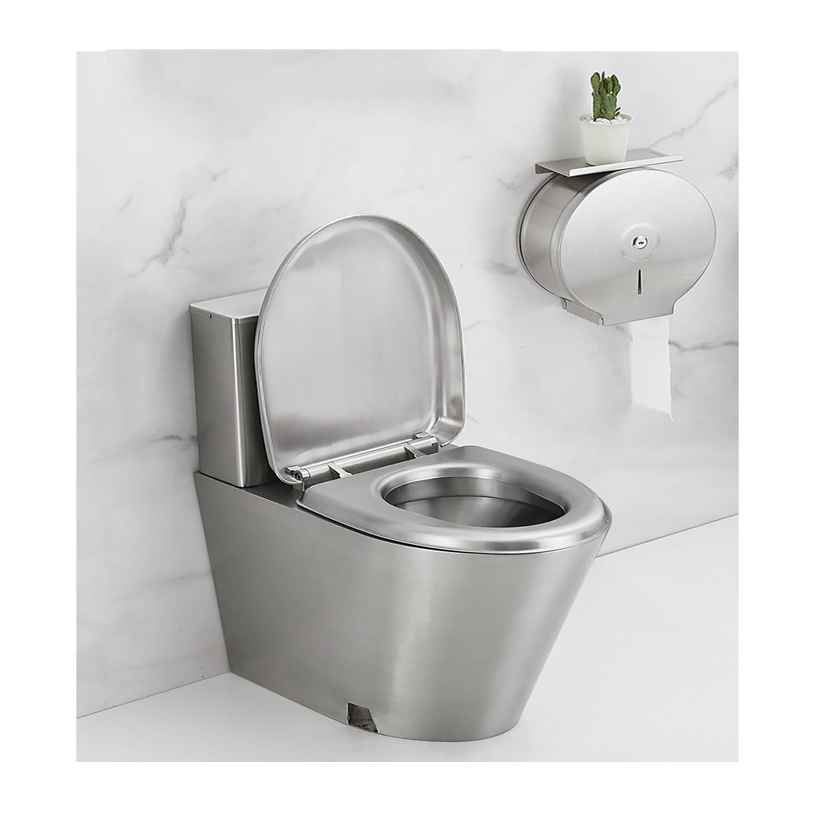 WC commercial avec double chasse d'eau, résistant aux odeurs, siphon, anti-gel, anti-fissures, drainage du sol, noir