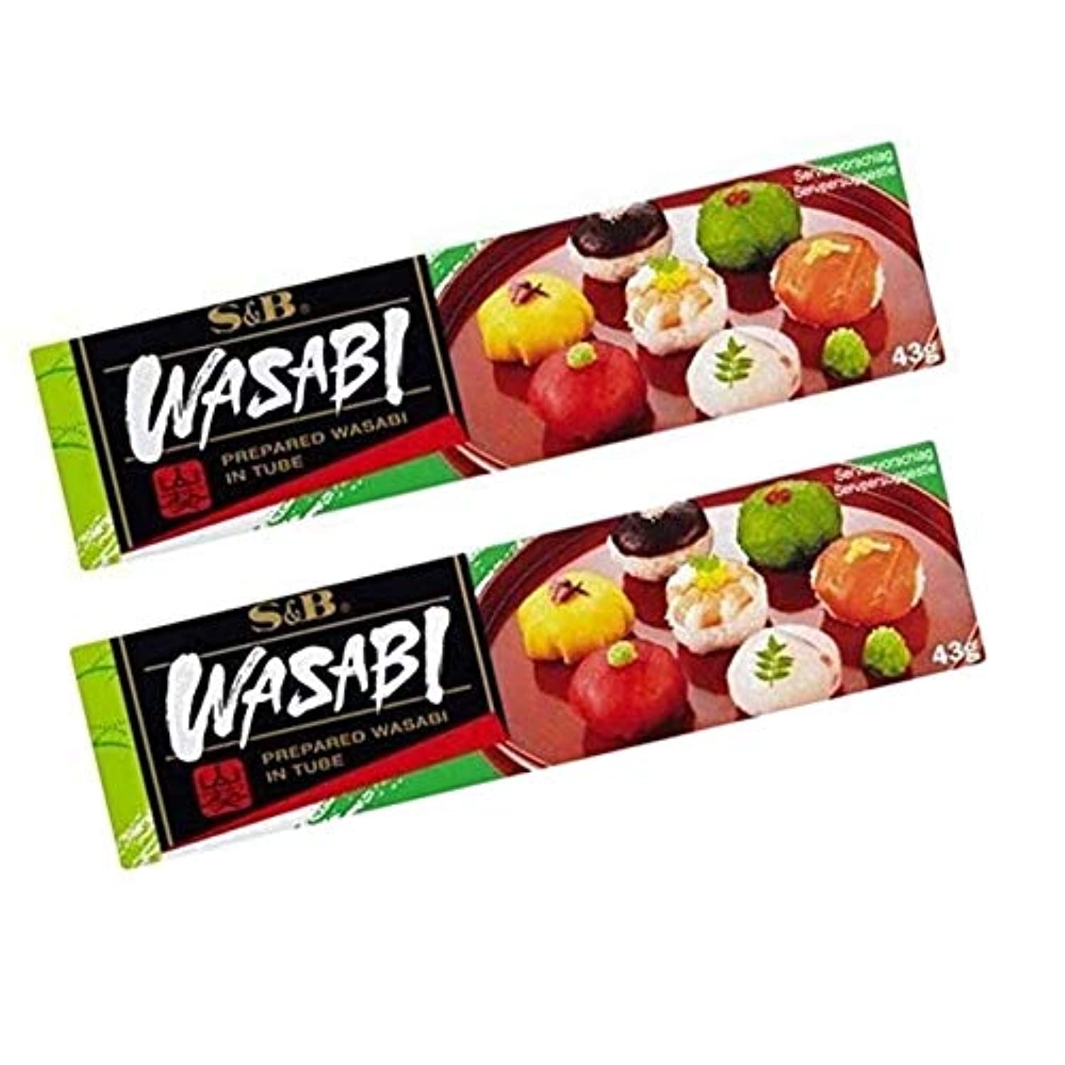 S&BWasabi Pastein Tube (43g, Pack of 2)