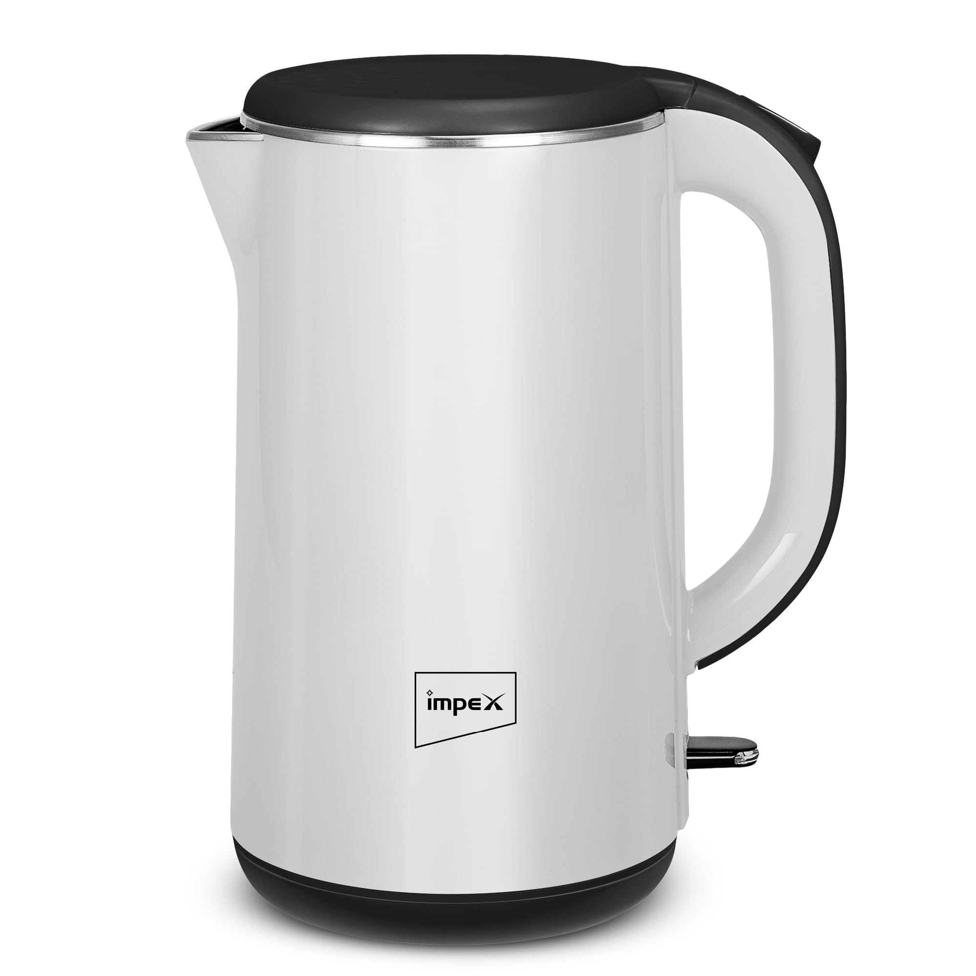 Impex - Electric Kettle 2 Liters, 1500W - White - STEAMER 2002 (Multicolor)