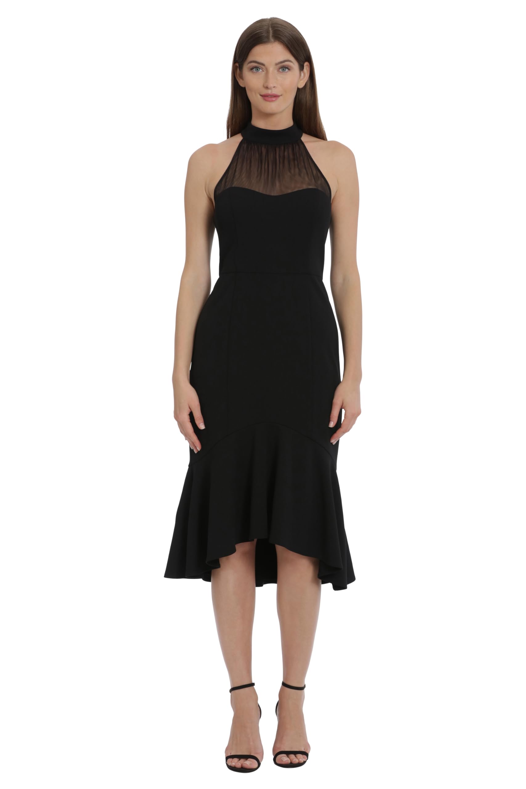 Maggy London Women's Maggy London Women's Dresses Illusion Dress Occasion Event Party Holiday Cocktail Guest of Wedding