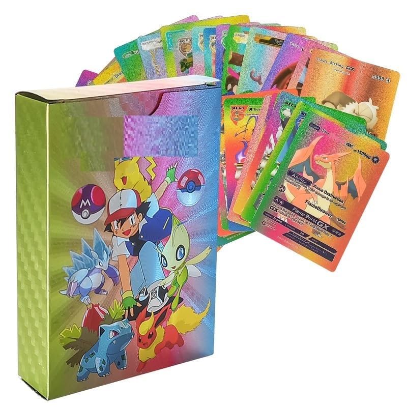 Bestie toys 55 PCS Rainbow Foil Card Assorted Cards TCG Deck Box - V Series Cards GX Rare Rainbow Cards and Common-Rare Mystery Card… (55 pcs Rainbow) (B0CSW71QLD) Amazon Price History, Amazon Price Tracker