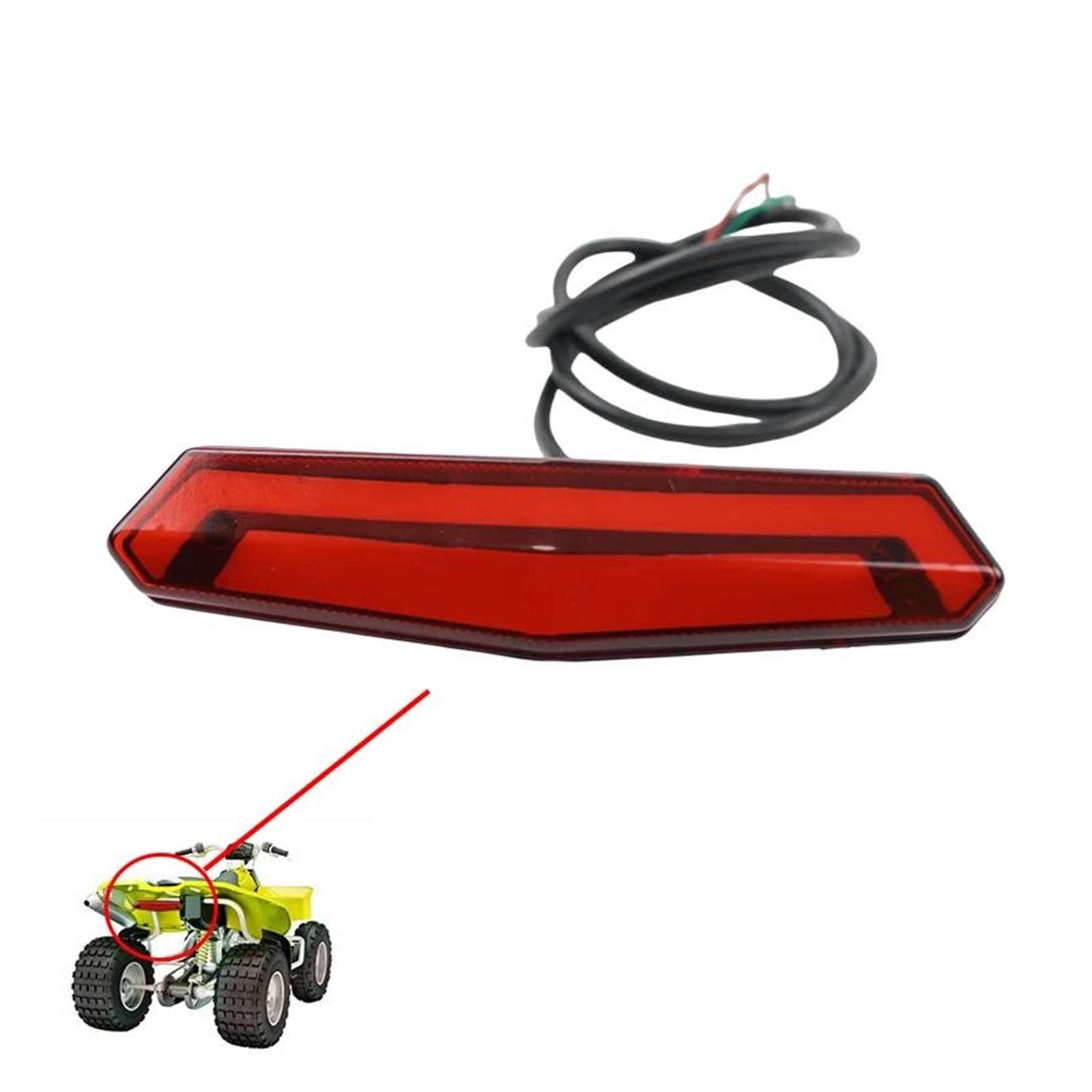 luce posteriore freno stop Plastica 12V universale per fanale posteriore per moto, luci di stop, freni, accessori per motocross, attrezzi