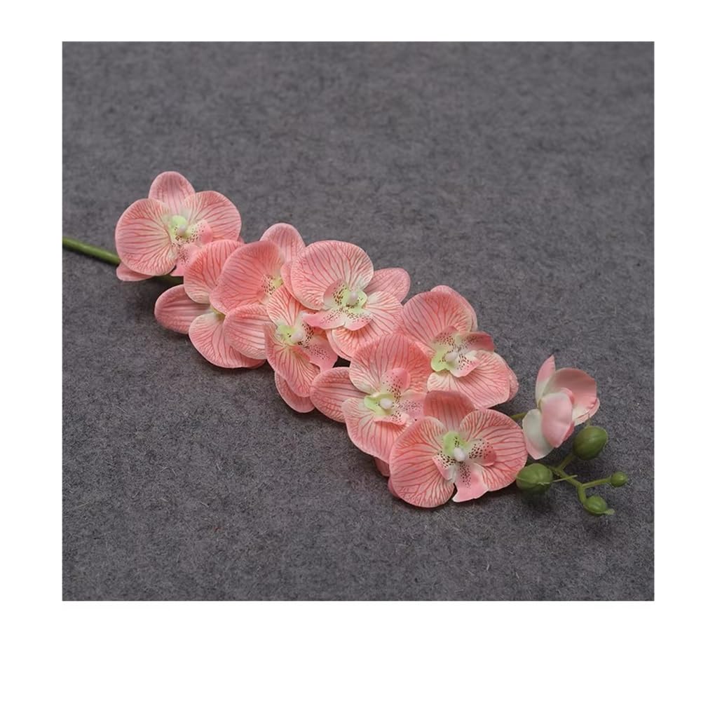 SPHINX Artificial Orchid Stick 9 Flower Heads–69 cm Phalaenopsis Faux Flower for Home Decor, Table Centerpiece, Wedding, Hamper, Trousseau, Gift Inserts, Realistic Floral Decoration- (3, Peach)