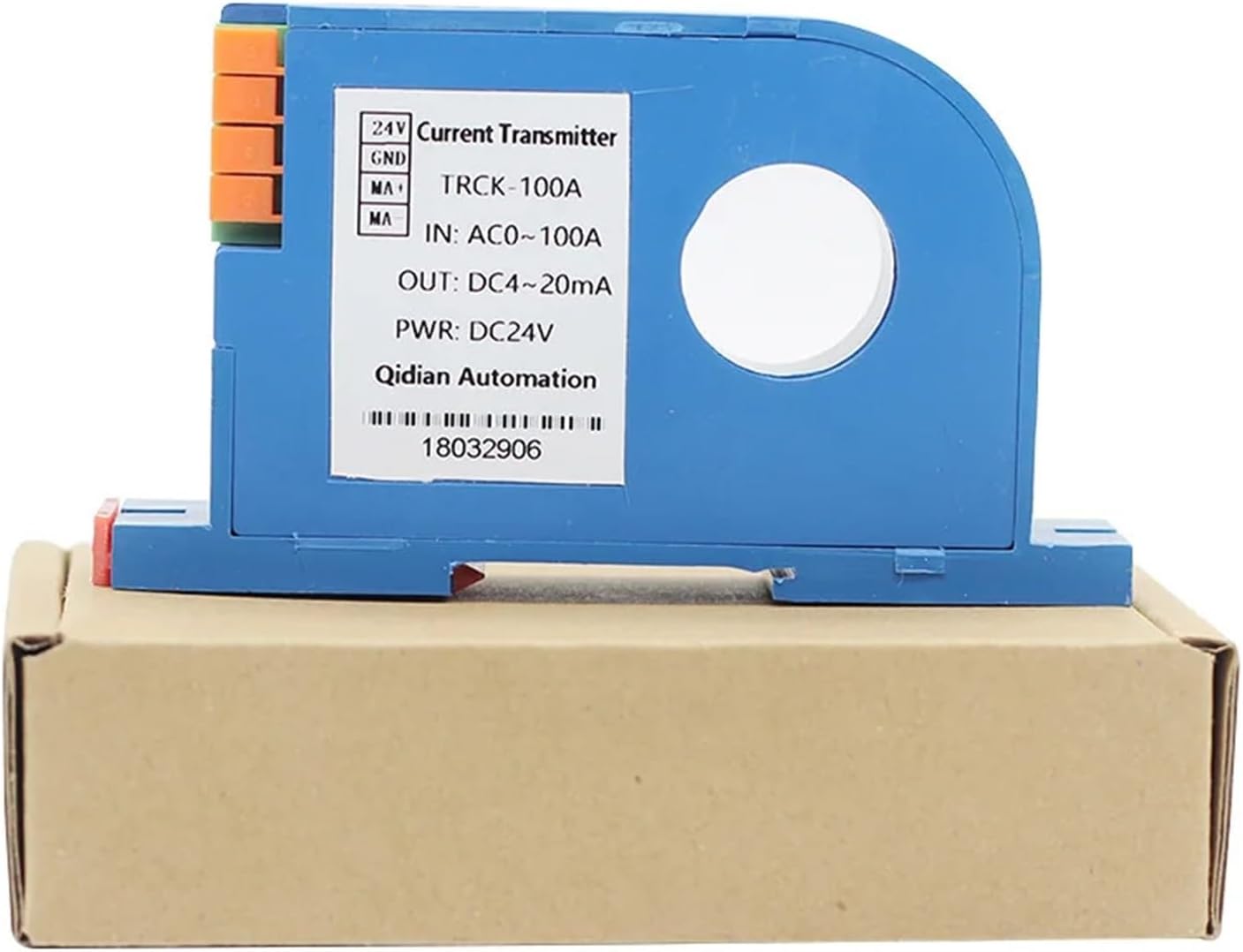 Pressure transducer Current Sensor Transmitter Input 5A 10A 20A 50A 100A DC24V Power Output 0-10V 4-20mA Current Transducer Converter 22mm Hole Size(AC 220V,1-5V-DC24V)