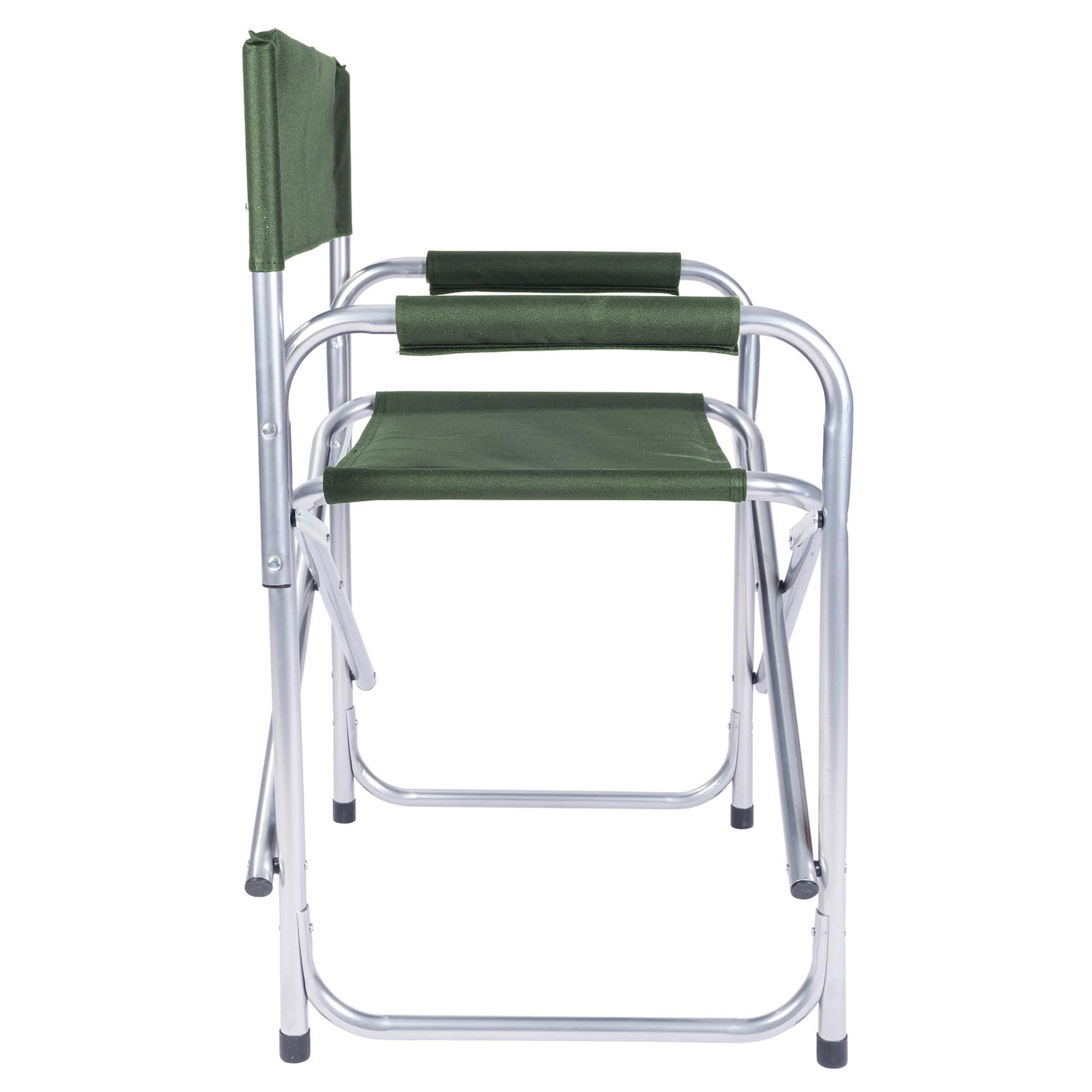 Sedia Regista Pieghevole in Alluminio – Poltrona da Spiaggia e Giardino, Leggera e Resistente, Struttura Antiruggine, Seduta in Poliestere, Richiudibile per Campeggio, Picnic, Esterni (Verde scuro)