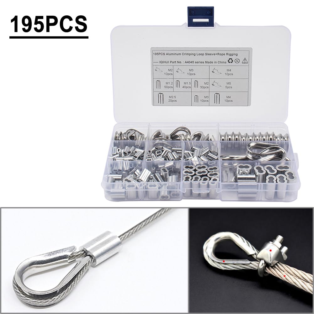 Cnfang4 Auto Crimping Loop Sleeve Assortment for 1/16