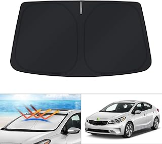 KUST Custom Fit Windshield Sun Shade for Kia Forte 2014 2015 2016 2017 2018 Accessories Window Shade Sun Visor Protector Foldable Blocks UV Rays Keep Your Car Cooler