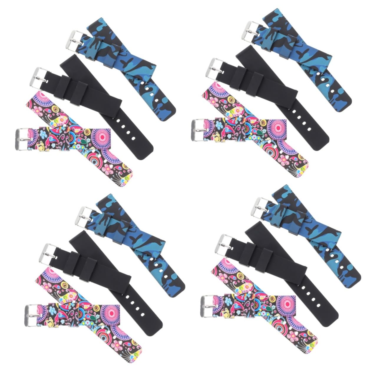 Housoutil Lot De 4 Bracelets Élégants En Silicone Pour Montre Connectée Venu2/venu2s À Ajustement Rapide 3 Pièces X 4