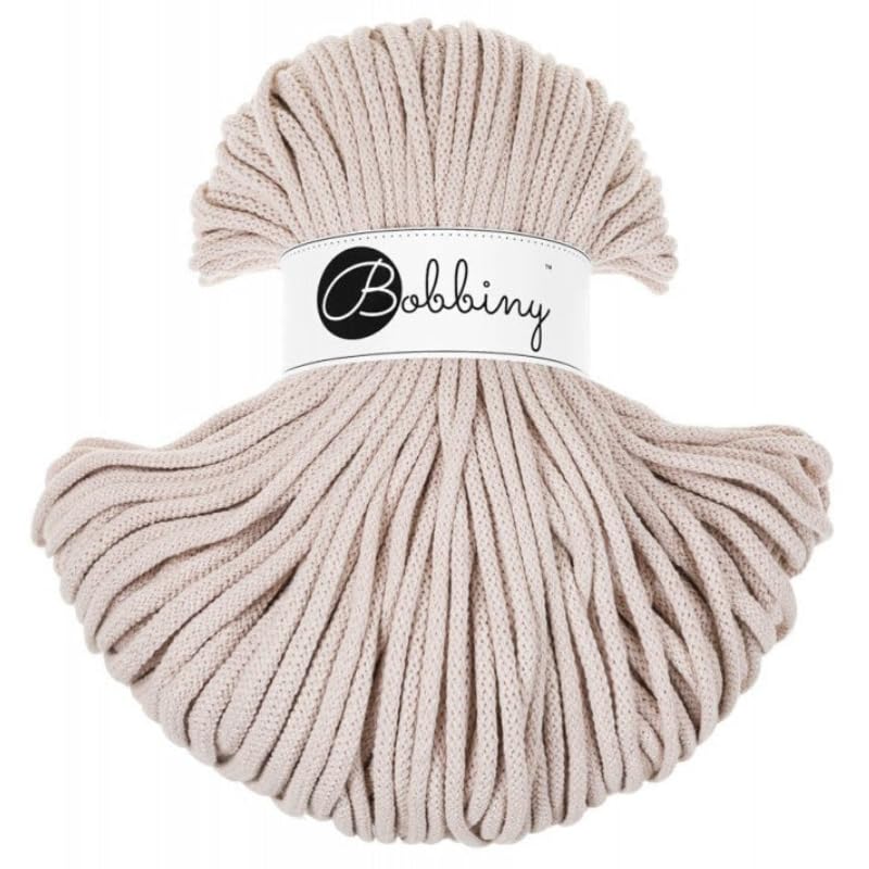 Bobbiny Premium 5mm Braided Macrame Cord (Nude) 100m — image 1
