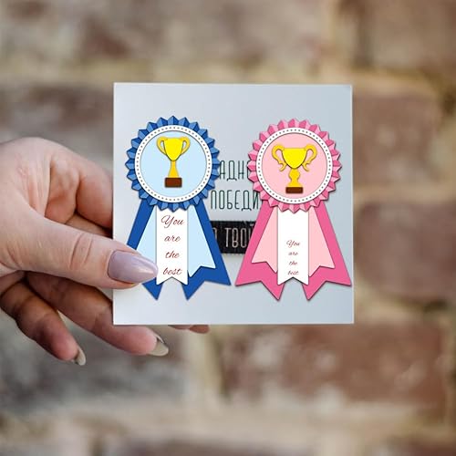 Miniatura 7 de BENECREAT Plantillas de troqueles de corte de medallas, trofeos troquelados para manualidades, para hacer tarjetas, fotos, papel decorativo, álbumes