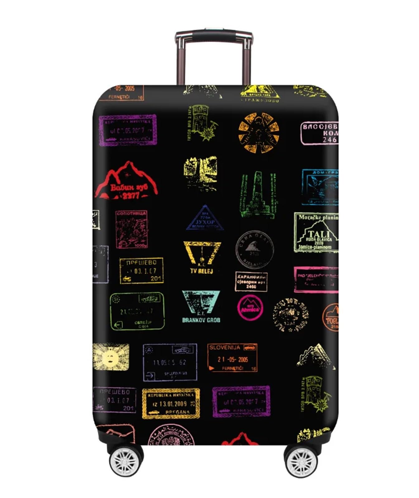 Copri Valigia 2 pezzi di spessore elastico cartone animato copertura protettiva for bagagli borsa con cerniera borsa for valigia coperture for trolley accessori da viaggio Per Bagagli Trolley Custodia