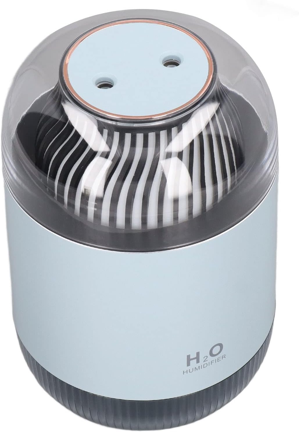 per Uso Domestico Umidificatore da scrivania Umidificatore Doppio Spray con Luce Notturna USB Ricarica Nebbia Vaporizzatore for la casa Blu