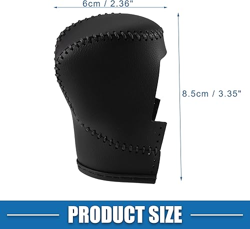 Miniatura 5 de Cubierta de la palanca de cambios para Honda 11th Civic 2022 2023, piel sintética negra, línea negra