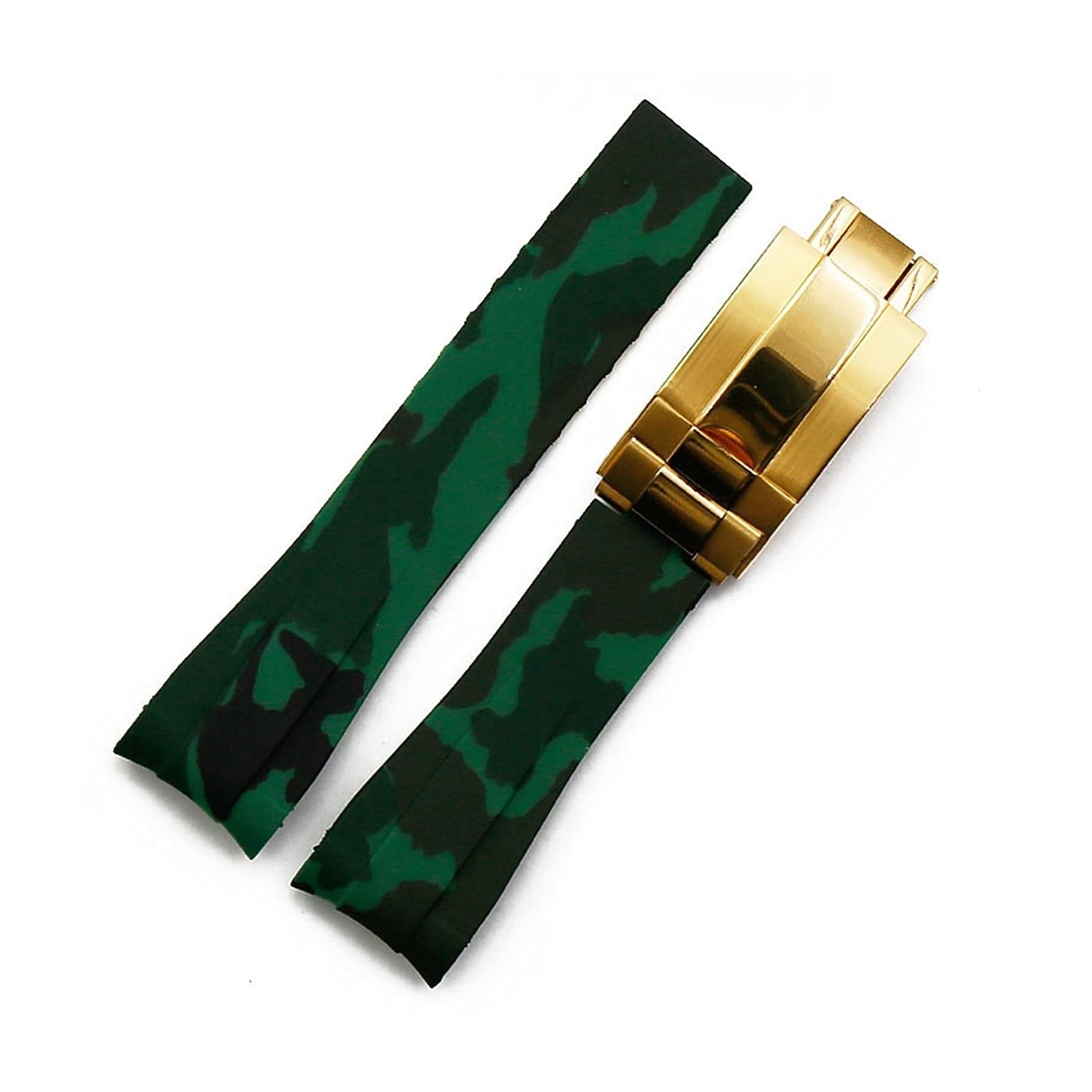 INFRI Gumowy pasek męski kamuflaż zegarek akcesoria do wody duch GMT wodoodporny silikonowy pasek damski 20 mm męski pasek do zegarka, 20mm, Agat