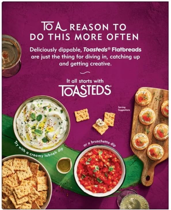 Generic Toasteds Italian Herb Flatbreads 2x 8.7oz Boxes. (Formerly Kellogg's Town House Flatbread Crisps).