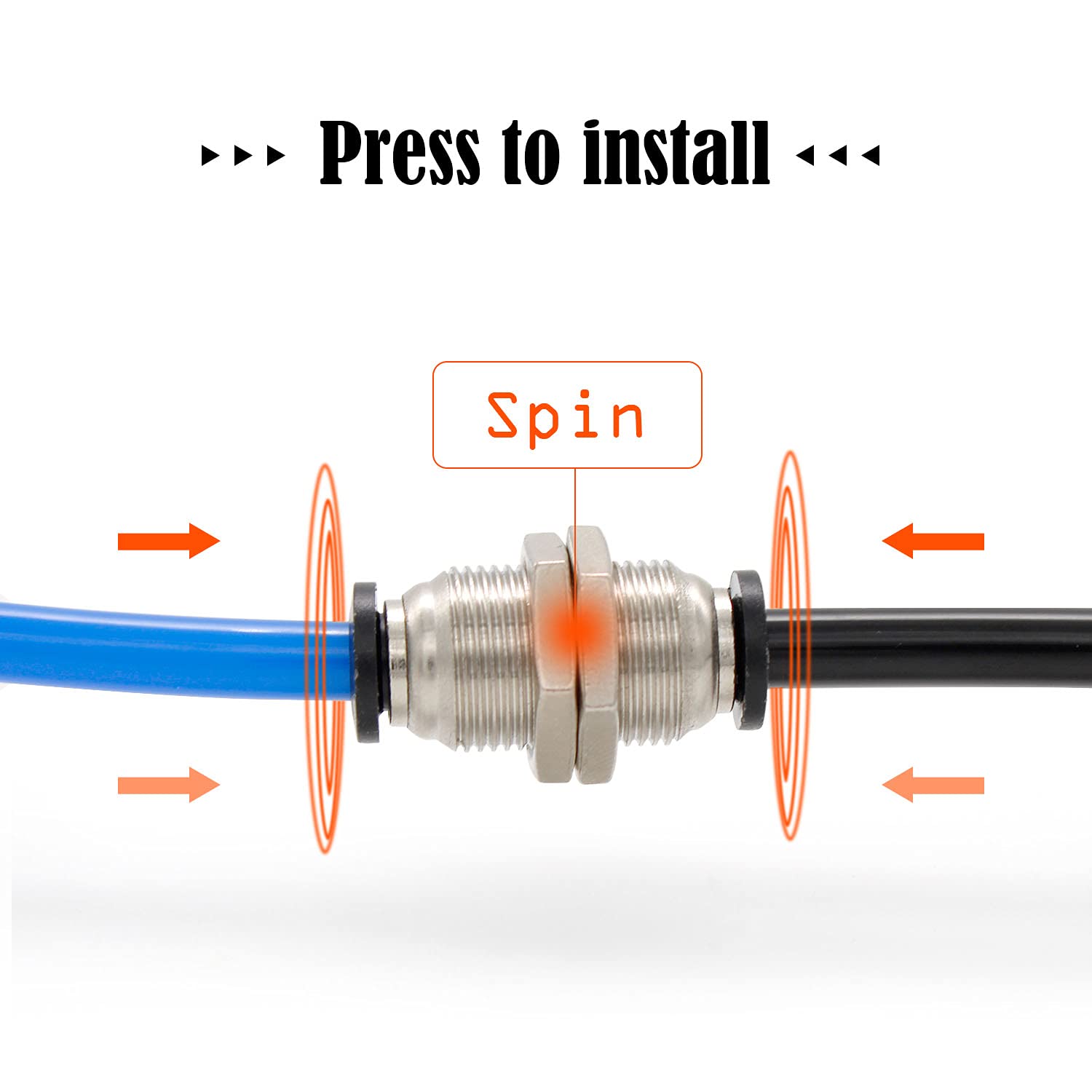 Connettori Pneumatici A Raccordo Rapido - 3 Pezzi, Ottone Nichelato, Per Tubi Da 6mm - Foto 10