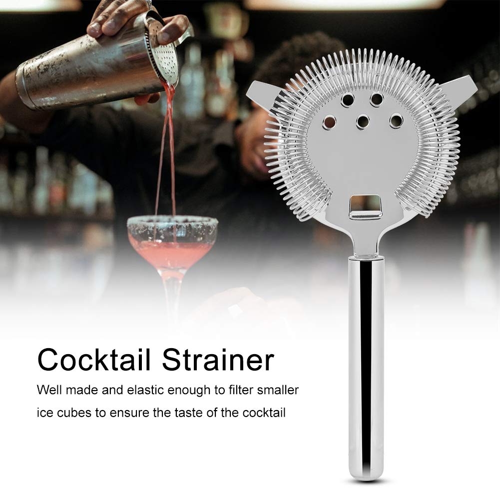 2Pcs Cocktail Strainer, Strainer for Cocktail Drinks Bar Tool Stainless Steel Bar Strainer for Bartending Shake Drinks Ice Mixed Filter for Bar Club Party Using(????)