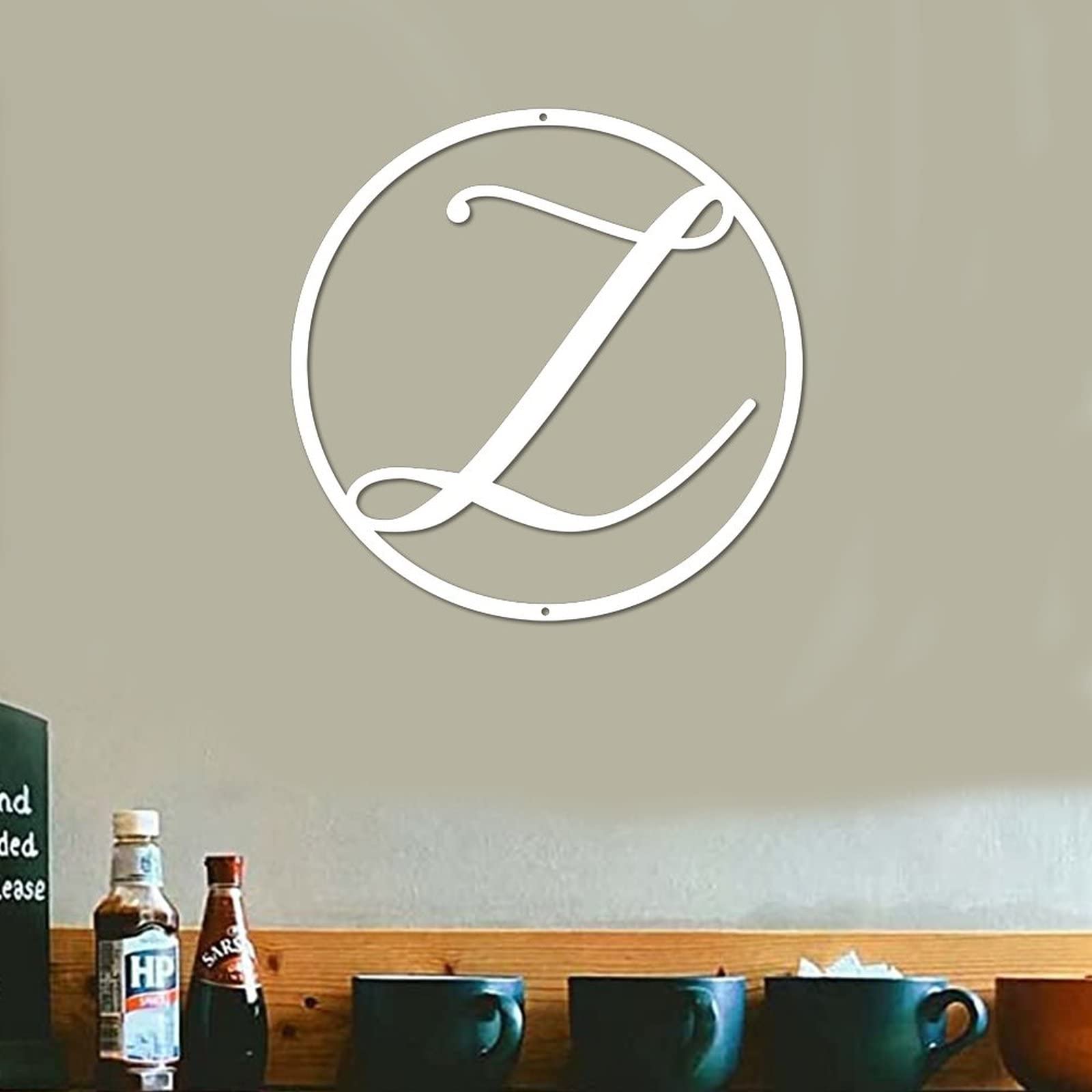 Lettre en métal déco extérieure initiale Z抗锈耐用门饰 - 7