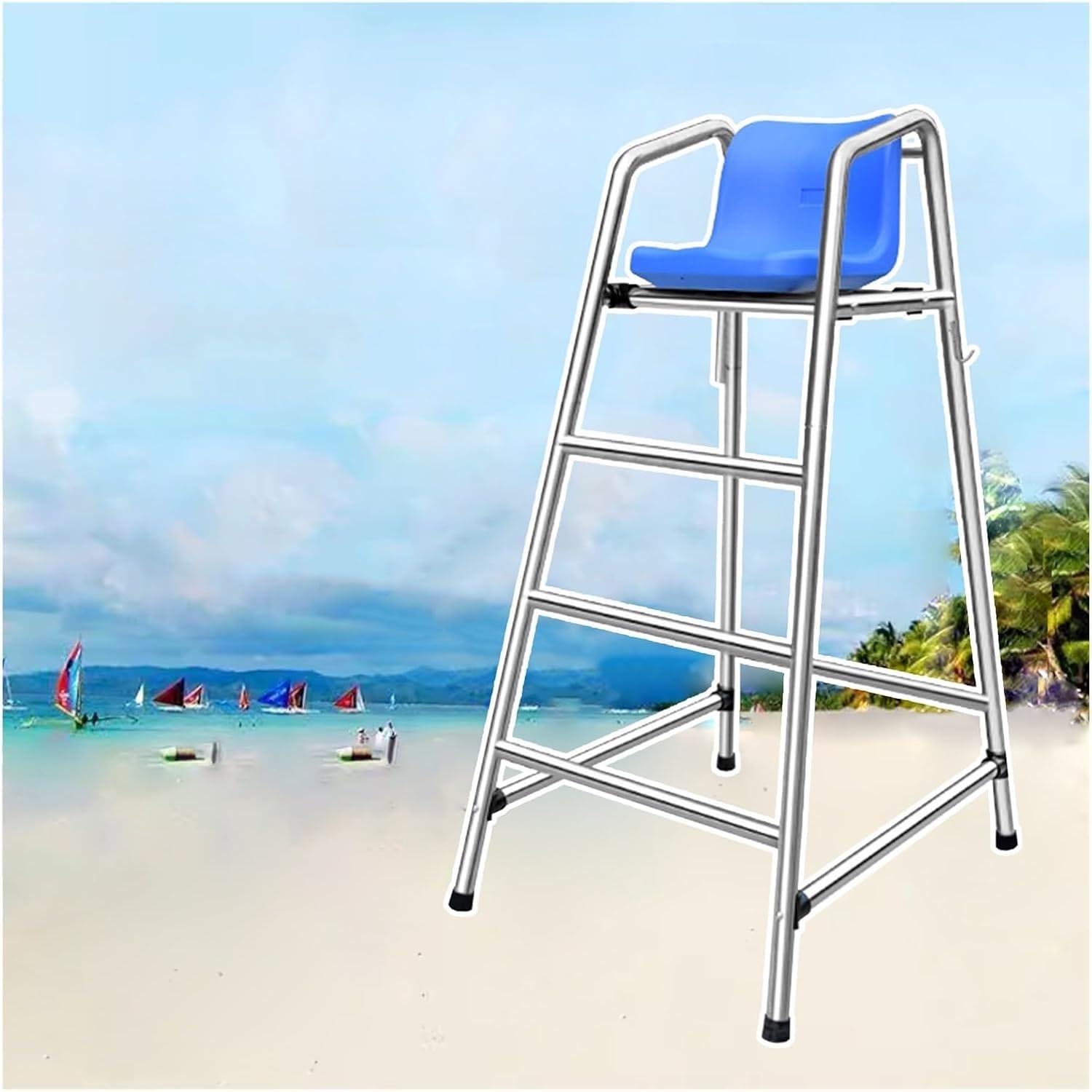 Escalera de piscina desmontable para uso en exteriores e interiores, soporta 660 libras, ideal para seguridad en el lago, playa, jardín