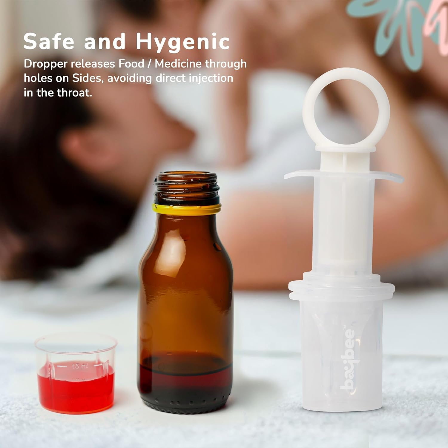 TOYIQ Silicone Baby Medicine Dispenser & Dropper – BPA-Free 20ML Feeder for Newborns, Infants and Toddlers with Protective Case (White) 2