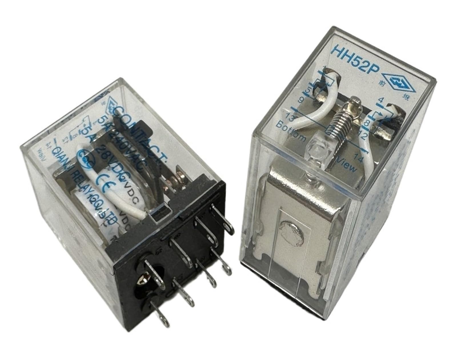 YZWRWRMKTB 1pc HH52P 12VDC 8P 5A (13F-2C-5A-12V) Relay 8 pins