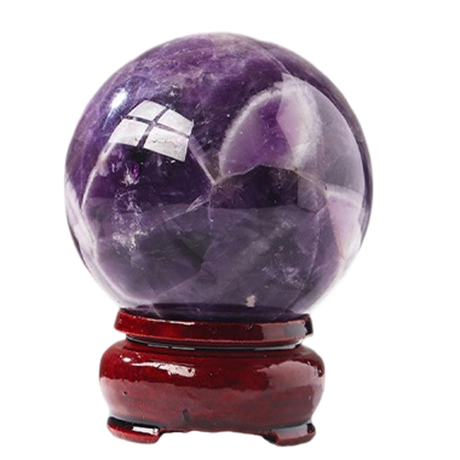 Crystal Ball of Stone Sphere for Decoration,Purple,55~60mm