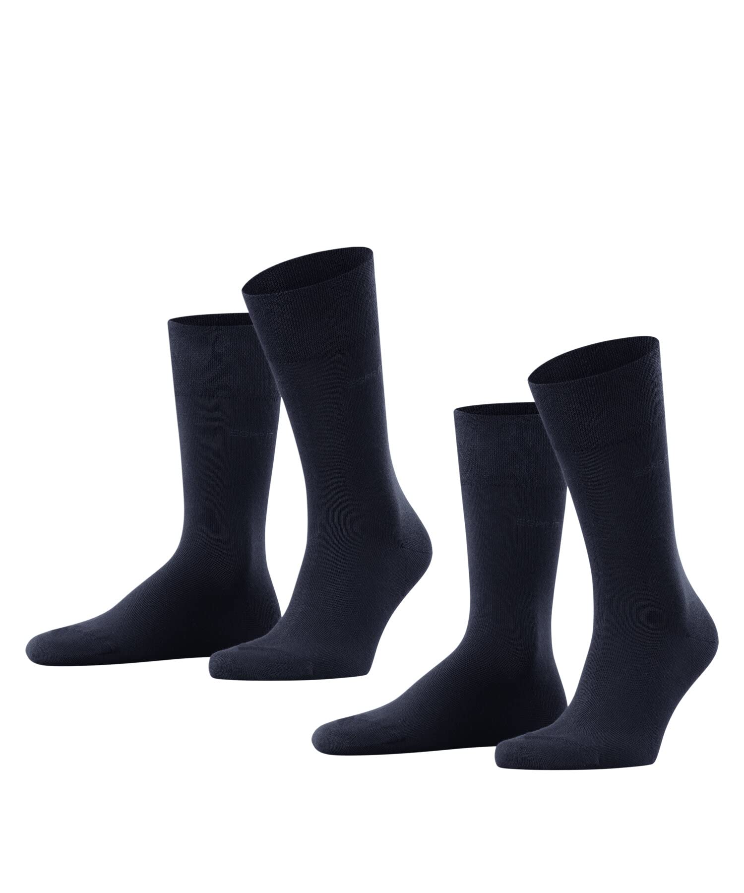 ESPRIT Men's Basic Easy Multipack M So Cotton Plain 2 Pairs Socks, Blue Marine 6120, 8.5-11
