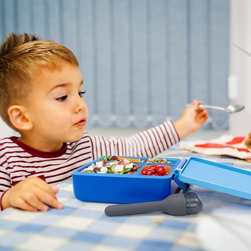 Miniatura 7 de Sophico Juego de utensilios de viaje para acampar y niños, tenedor y cuchara de acero inoxidable, cubiertos con estuche de silicona, portátil y a