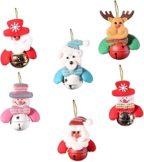 SAFIGLE 6 Pçs Sino De Natal Pingente Enfeites De Pelúcia Bijuterias Infantis Pelúcia Boneca De Noel Pequenas Decorações De Natal Boneca De Pelúcia Pendurada Sino De Natal Pendurado