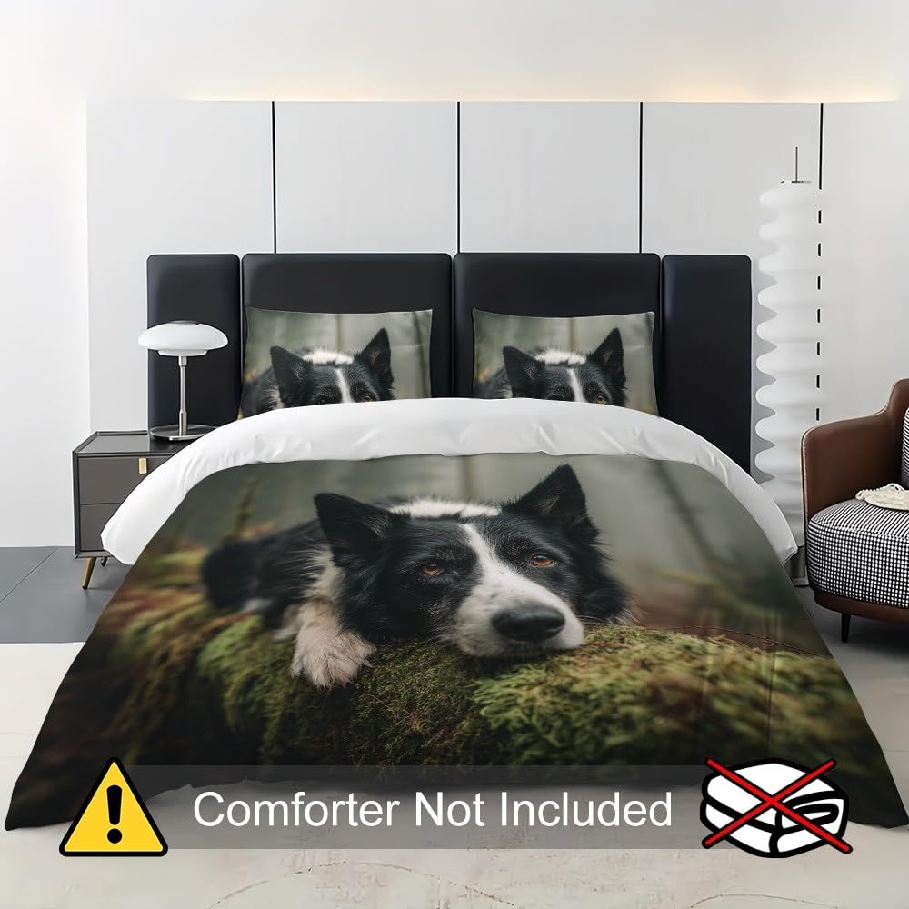 Zestaw pościeli z nadrukiem 3D z psem, 180 x 200 cm, dla dzieci i dorosłych