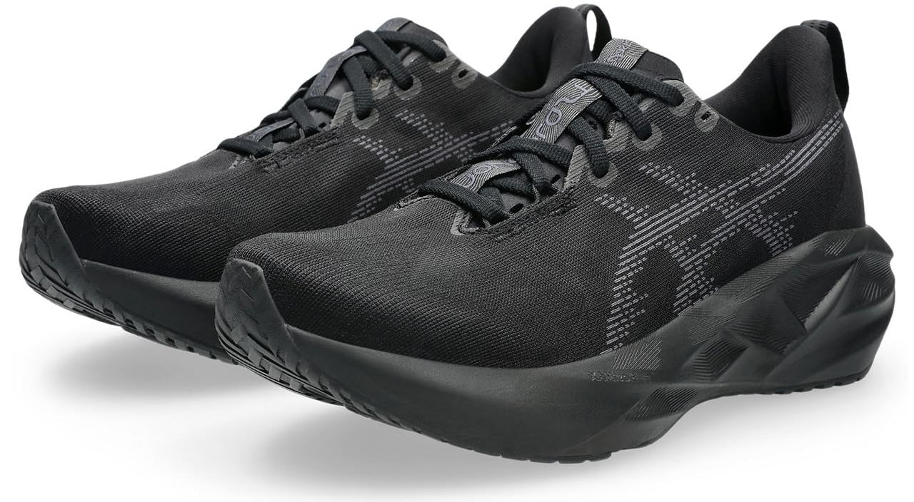 ASICS Womens Novablast 5 Sneaker, Black Carrier Grey, 7.5 UK
