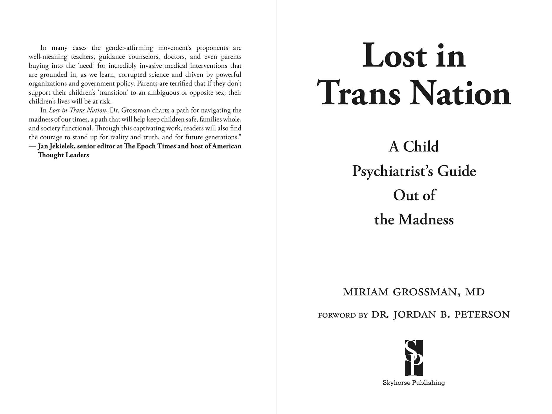 Lost in Trans Nation: A Child Psychiatrist's Guide Out of the Madness