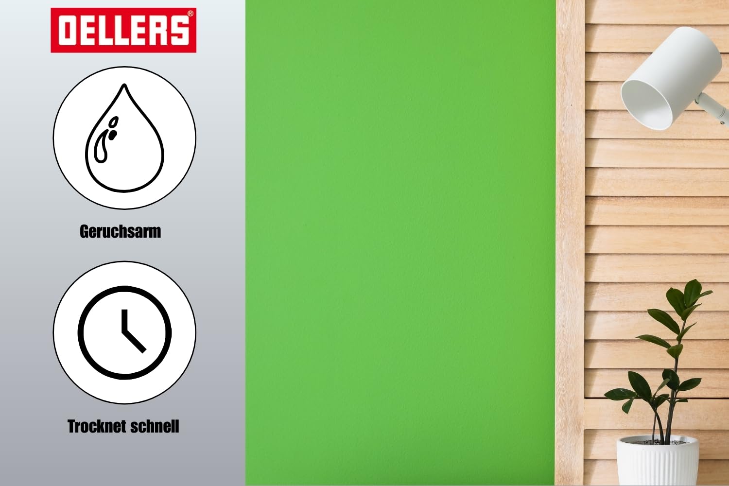 OELLERS Creative Greenscreen, colore verde Chroma, 1 litro, per studio e pareti, per riprese in studio, produzioni video e sessioni fotografiche
