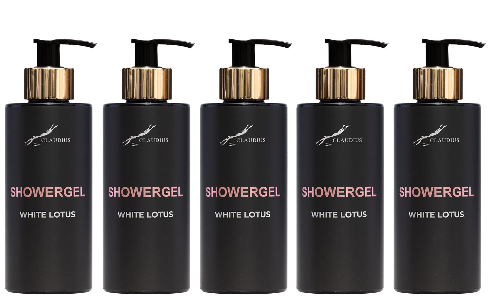 Showergel White Lotus 300 ml - goldene Pumpe - 5 Stück