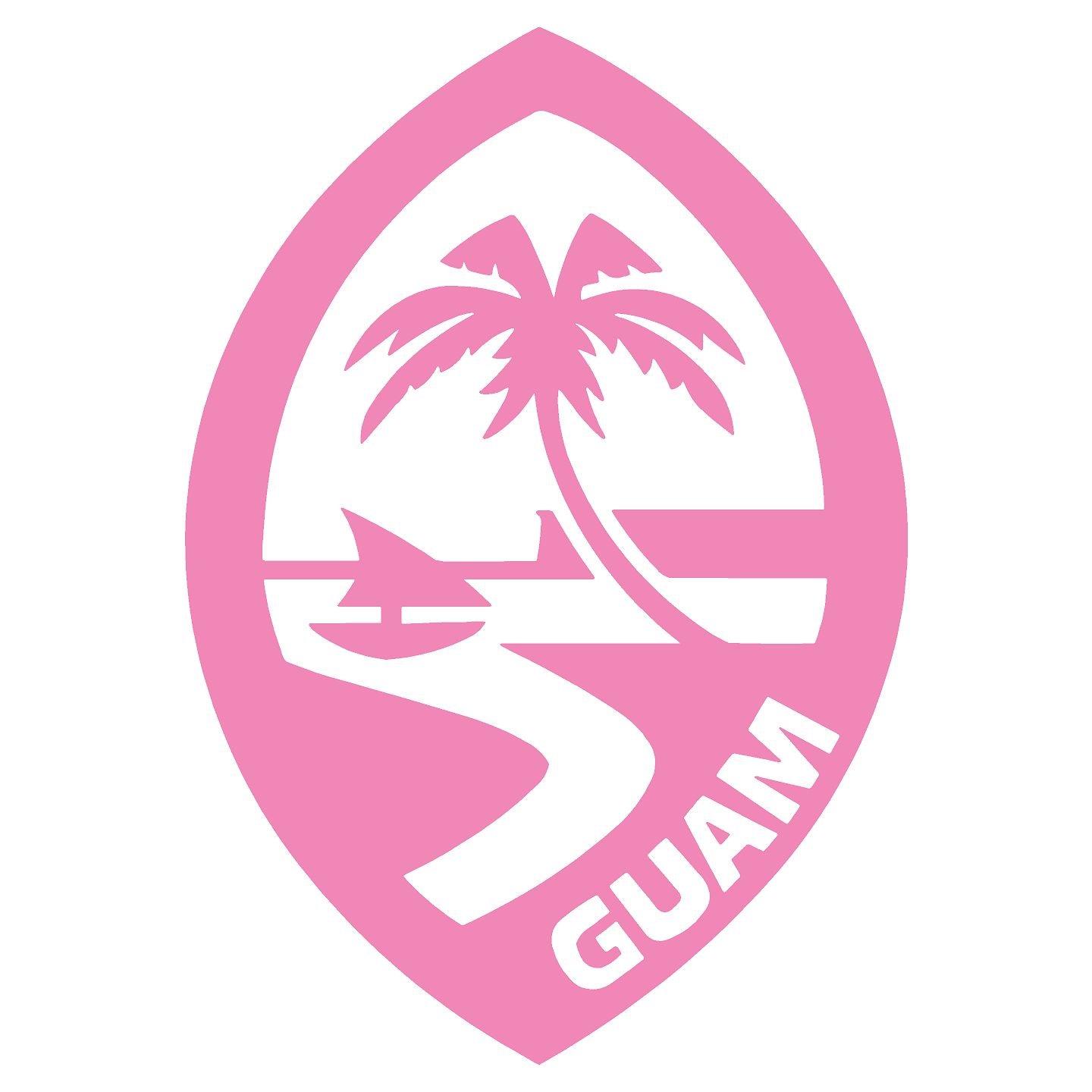 Amazon.com: Guam Seal Sticker Decal (Light Pink, 5.5