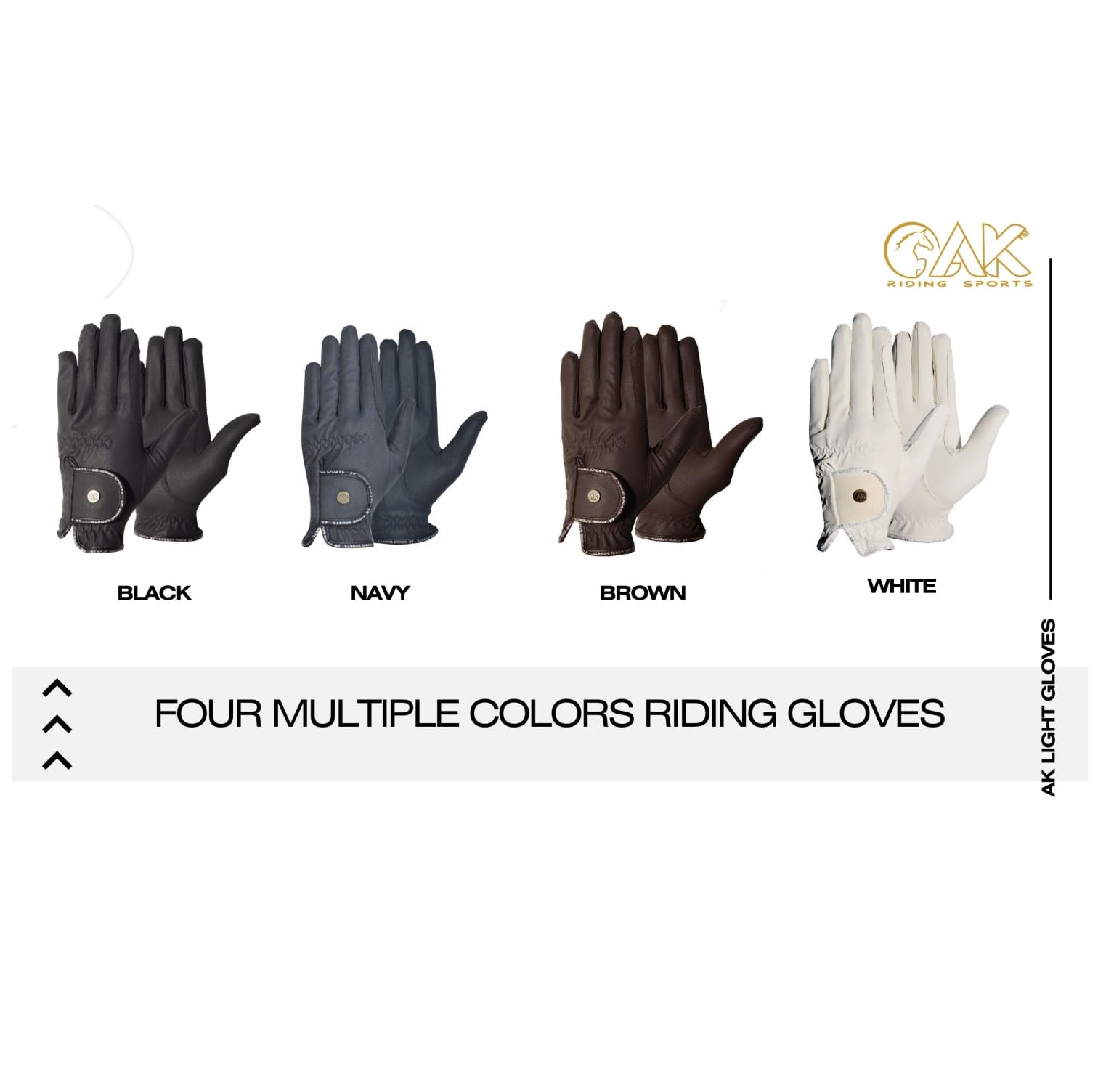 AK Light Grip Gants d'équitation pour compétition et Dressage Horse Riding Gloves AKRS-6133