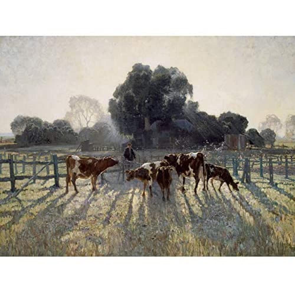 Fine Art Prints Pastels Elioth Gruner Spring Frost Art Print Canvas Premium Wall Decor Poster Mural