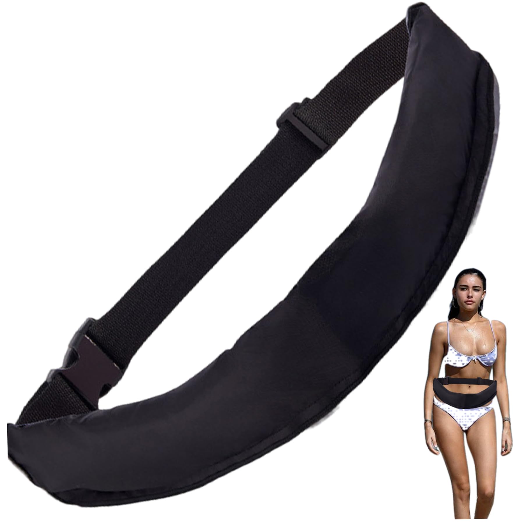 Ceinture de Sauvetage Gonflable, Gilet de Sauvetage Gonflable Automatique Portable Unisexe avec Bande réfléchissante pour Bateau Kayak, sans Bouteille gaz